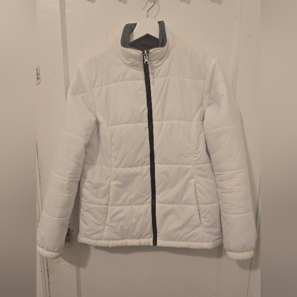 Women's White Quilted Jacket